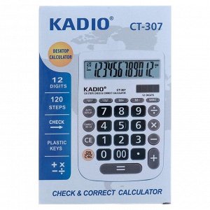 Калькулятор настольный, 12-разрядный, 307, двойное питание