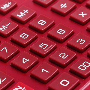Калькулятор настольный 12-разрядный SDC-888XRD, 158*203*31мм, двойное питание, красный