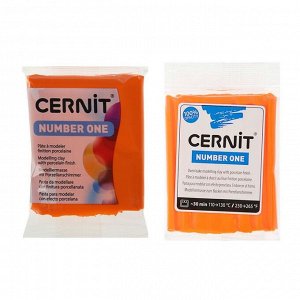 Полимерная глина запекаемая, Cernit Number One, 56 г, оранжевая, №752