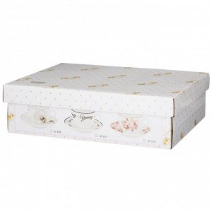 Фарфоровый чайный набор Dandelion Elegance на 6 персон, 12 предметов (чашки 300 мл + блюдца), 1 шт.