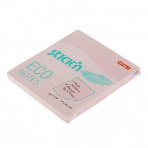 Блок с липким краем Hopax ECO 76x76 мм, 100 листов, пастель, розовая