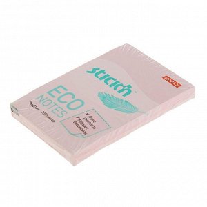 Блок с липким краем Hopax ECO 51x76 мм, 100 листов, пастель, розовая