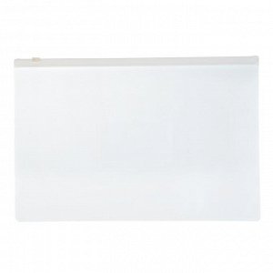 Папка-конверт на гибкой молнии Zip A4 150мкм, белая