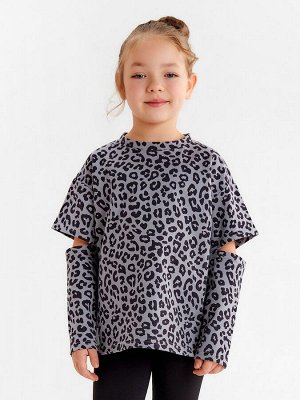 Футболка с длинным рукавом для девочки KAFTAN Trendy grey
