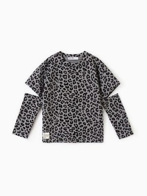Футболка с длинным рукавом для девочки KAFTAN Trendy grey
