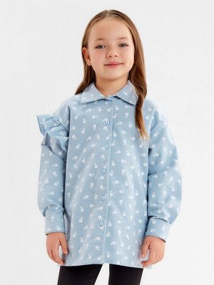 Рубашка детская с воланом KAFTAN, синяя