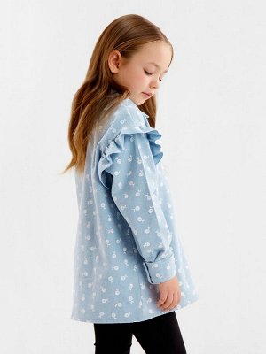 Рубашка детская с воланом KAFTAN, синяя