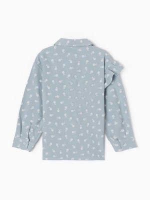 Рубашка детская с воланом KAFTAN, синяя