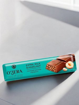 Шоколад молочный с кусочками отборного фундука «OZera» Extra milk & Hazelnut, 45 г