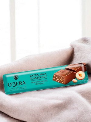 Шоколад молочный с кусочками отборного фундука «OZera» Extra milk & Hazelnut, 45 г