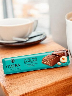 Шоколад молочный с кусочками отборного фундука «OZera» Extra milk & Hazelnut, 45 г