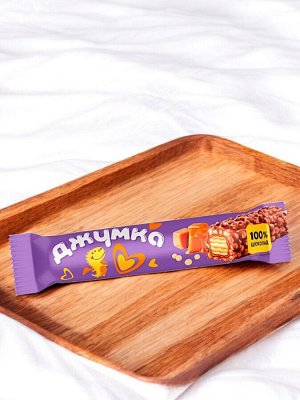 Батончик «Джумка» (хрустящая вафля с карамелью) с воздушной кукурузой в шоколадной глазури, 37 г
