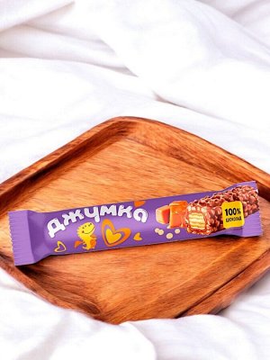 Батончик «Джумка» (хрустящая вафля с карамелью) с воздушной кукурузой в шоколадной глазури, 37 г