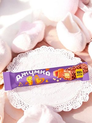 Батончик «Джумка» (хрустящая вафля с карамелью) с воздушной кукурузой в шоколадной глазури, 37 г