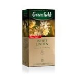 Greenfield Чай Гринфилд черный White Linden (липа, османтус) 1,5г*25п