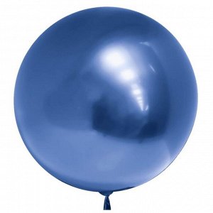 Шар Ф 18 Сфера 3D, Deco Bubble хром синий 45см