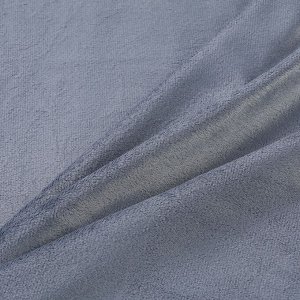 Ткань для рукоделия, плюш, тёмно-серый, лоскут 50 x 50 см