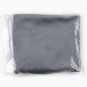 Ткань для рукоделия, плюш, тёмно-серый, лоскут 50 x 50 см