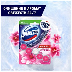 Доместос Блок для унитаза Power 5 "Ледяная Магнолия" 55 г