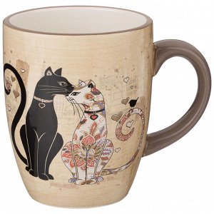 Agness Кружка &quot;Парижские Коты&quot; с Уникальным Дизайном, 300 мл, 11,5*8*10 см, 1 шт.
