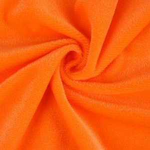 Ткань для рукоделия, плюш, оранжевая, лоскут 53x50 см