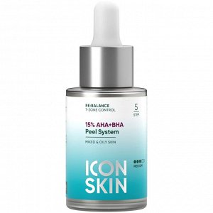 Айкон Скин Пилинг AHA+BHA 15%, 30 мл (Icon Skin, Re:Balance)