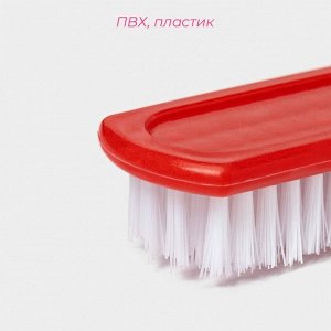 Щётка для овощей и фруктов с ручкой Доляна, 17x3.3x2 см, МИКС