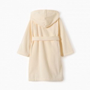 Халат махровый детский Экономь и Я, цв.молочный, 100% хл 340 г/м2