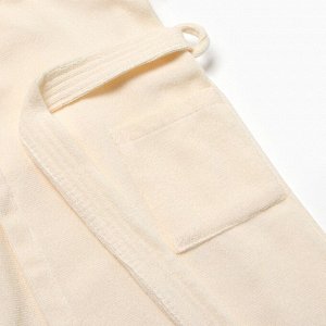 Халат махровый детский Экономь и Я, цв.молочный, 100% хл 340 г/м2