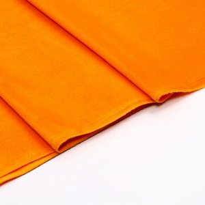 Ткань для рукоделия, плюш на трикотажной основе, оранжевый, лоскут 100 x 150 см