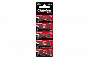Батарейки Camelion G13  BL-10 Mercury Free (AG13-BP10(0%Hg), 357A/LR44/A76 батарейка для часов) (цена за 10 шт.)