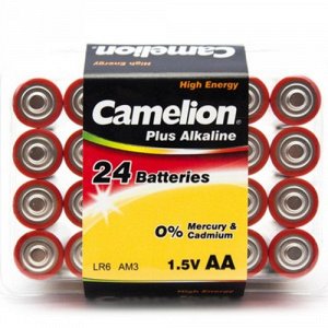 Батарейки Camelion..LR 6 Plus Alkaline PB-24 (LR6-PB24, батарейка,1.5В)(Цена за 24 шт.)