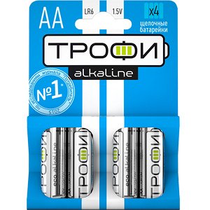 Батарейки ТРОФИ LR06- 4 BL (40/960/30720)(Цена за 4 шт.)