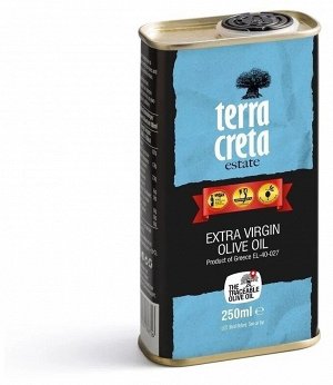 Оливковое масло Terra Creta Extra Virgin, 250 мл ж/б
