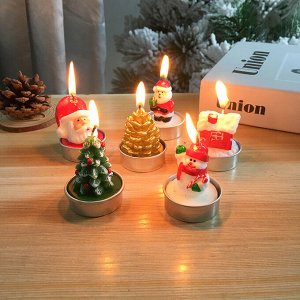 Набор декоративных новогодних свечей, 3 шт.