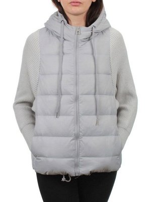 GB 8105 GRAY Пуховик облегченный женский (пух, трикотаж)