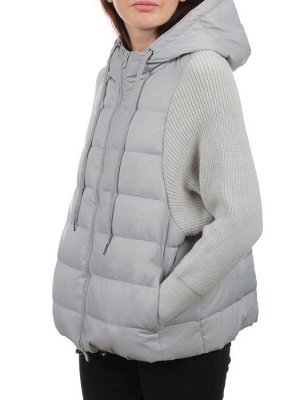 GB 8105 GRAY Пуховик облегченный женский (пух, трикотаж)