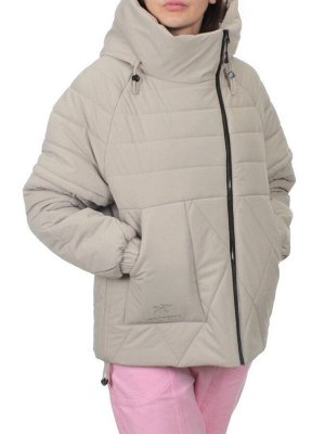 270 GRAY/BEIGE Куртка зимняя облегченная женская (верблюжья шерсть)