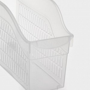Контейнер для хранения на колёсиках, 6 л, 35.5x13x20 см, с ручкой, пластик, прозрачный