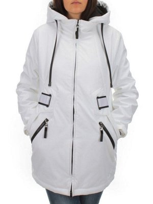 BM-511 WHITE Куртка демисезонная женская АЛИСА (100 гр. синтепон)