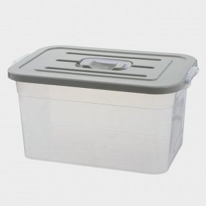Контейнер для хранения с крышкой, 15 л, 41.5x27x22 см, пластик, МИКС