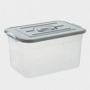 Контейнер для хранения с крышкой, 15 л, 41.5x27x22 см, пластик, МИКС