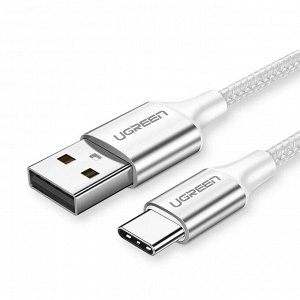 Кабель USB 2.0 - Type C в оплетке нейлоновой 1 м. Ugreen
