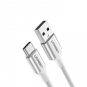 Кабель USB 2.0 - Type C в оплетке нейлоновой 1 м. Ugreen