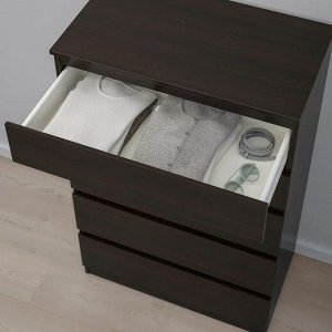 KULLEN, Комод с 5 выдвижными ящиками, черно-коричневый, 70х112 см