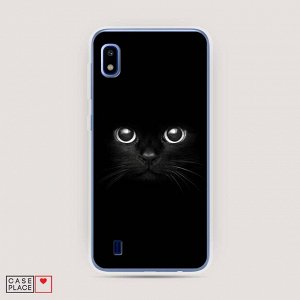Cиликоновый чехол Взгляд черной кошки на Samsung Galaxy A10