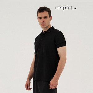 Футболка - поло мужская Resport, 52, цвет чёрный, спортивная