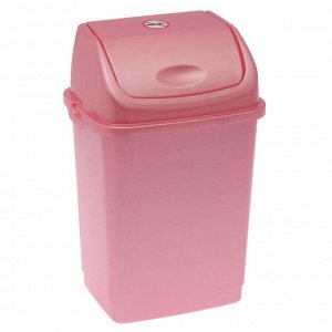 Контейнер для мусора 8 л "Камелия", цвет розовый перламутр