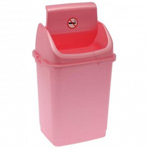 Контейнер для мусора Росспласт «Камелия», 8 л, цвет розовый перламутр