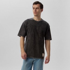 Футболка мужская MIST из вареного хлопка, цв. черный